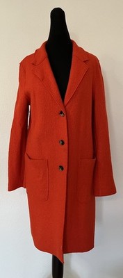 CANDA PREMIUM eleganter Mantel,Gr.36,orange,52% WOLLE,48% VISCOSE ,Langarm