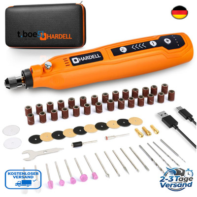 Mini Akku Rotationswerkzeug 5 Geschwindigkeiten LED 3,7V 69 Zubeh