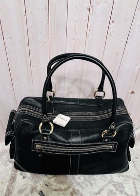 Vintage Coach 1808 Legacy Gallery Black Calf Leather Turnlock