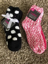 Lot 4 Pair Women's Soft Warm Cozy Fuzzy Slipper Socks & Popcorn Knit Socks