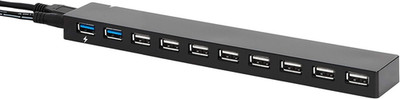 USB 3.0 10-Port Hub with AC Adapter, 5Gbps Faster Data Transfer for Multiple Dev