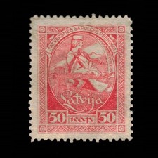 Latvia, Scott 70, Call to Assemble, 1920, MH, 109655