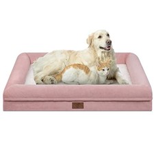 XL Orthopedic Dog Bed for Large Dogs, Washable 45.0"L x 35.0"W x 7.5"Th Pink