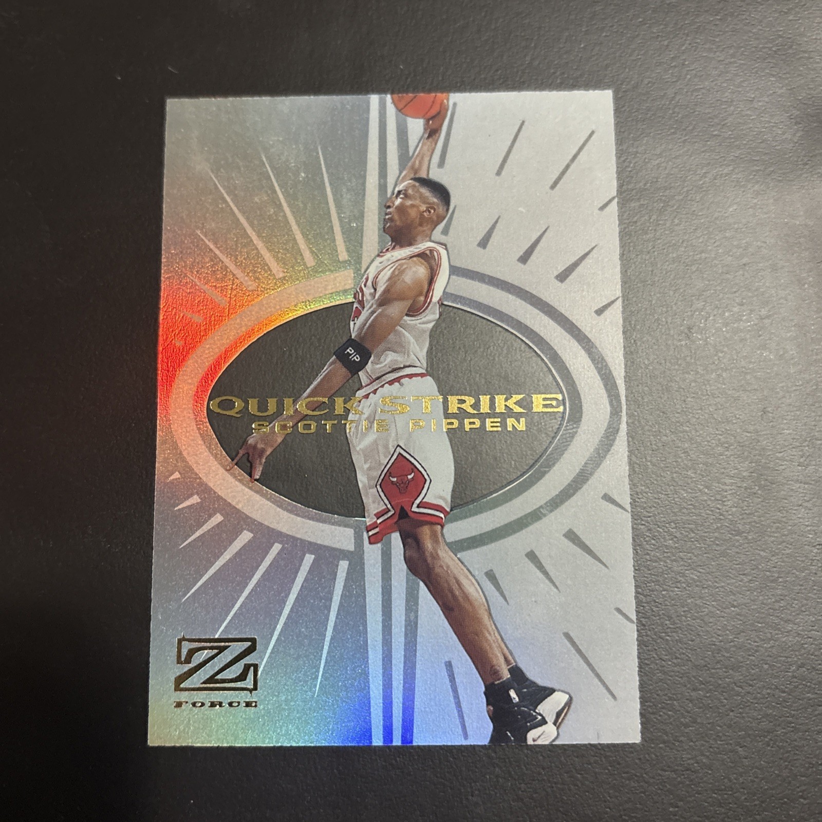 Scottie Pippen 1997-98 Skybox Z-Force Quick Strike #8QS HOF Chicago Bulls Rare
