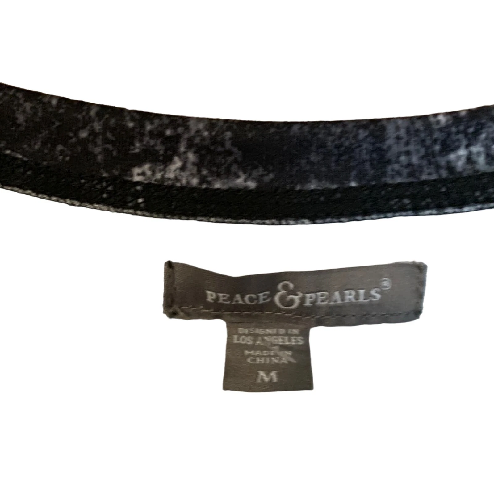 VETEMENTS Abito donna Peace & Pearls taglia media scollo V nero bianco grunge mare NUOVO