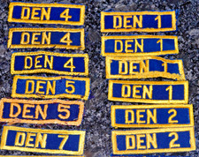 CUB SCOUT DEN NUMBER PATCHES