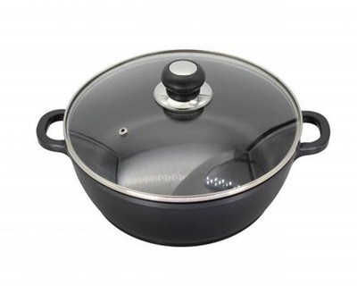 Krüger Aluguss Servierpfanne Schmorpfanne mit Deckel Delta 28 cm 4006776054885