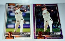 2026 Topps Series 1 Baseball - Logan Webb Pink Sparkle Foil + Base #69