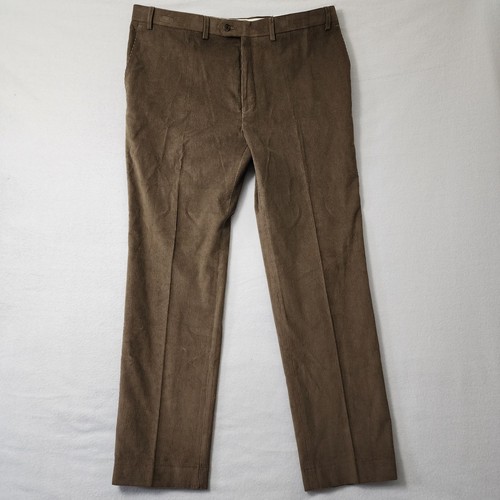 Polo Ralph Lauren Corduroy Pants Mens 38x32 Brown Flat Front LRL Pinwale New - Picture 2 of 10