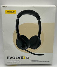 Jabra Evolve2 55 Stereo Wireless Bluetooth Headset HSC170W - Tested Works