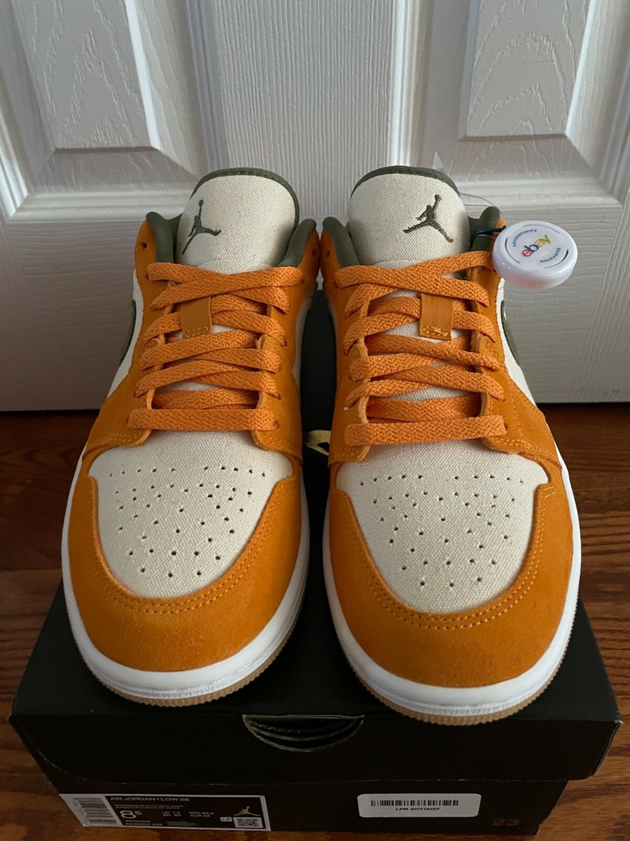 ★関税込★NIKE★AIR JORDAN 1 LOW ORANGE OLIVE★25-32cm★ Nike Jordan 1 Low Ceramic Orange Olive 8.5 DH6931-102 Green
