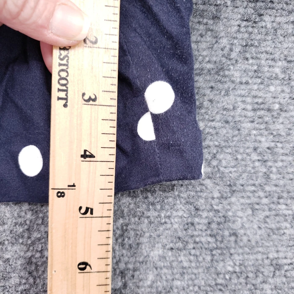 Pantalones Cortos Michael Kors Para Mujer 10 Azul Chino Lunares Tiro Medio Lavado Cremallera Mosca Foto 4 de 4