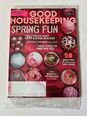 SPRING FUN EASTER RECIPES EGGS April 2017 GOOD HOUSEKEEPING MAGAZINE NEW SEALED