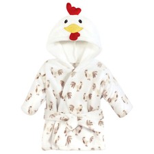 Hudson Baby Unisex Baby Plush Animal Face Bathrobe, Rooster, 0-9 Months
