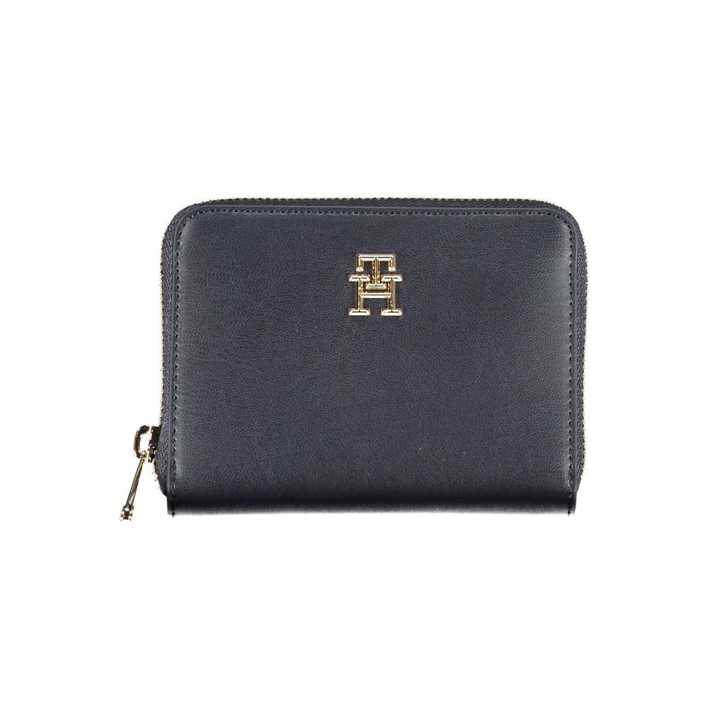 Tommy Hilfiger Blue Polyester Womens Wallet Stylish and Durable  