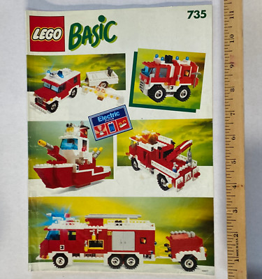 LEGO 735 Instruction Manual Only Basic 1990 Retired 537 Pieces Building Set