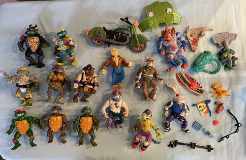 Vintage Teenage Mutant Ninja Turtle Figures Lot, Etc