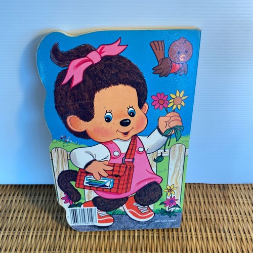 The Original Monchhichi: We Love Play School 1983 Golden Shape Board Book VTG - Picture 2 of 14