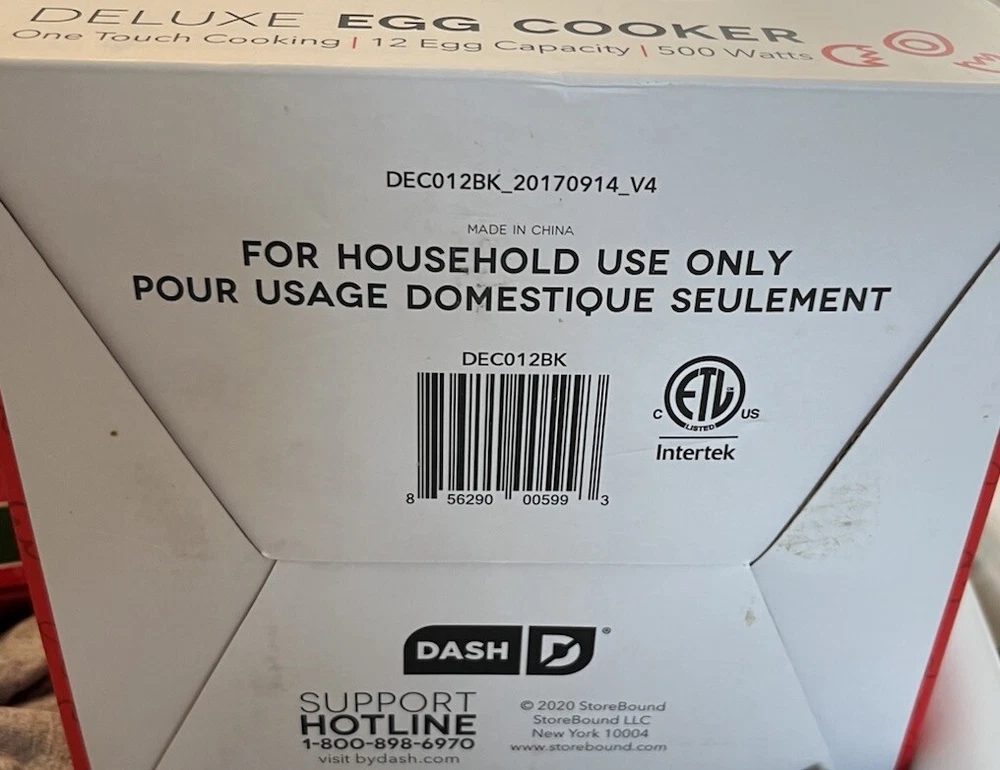 DASH Deluxe Express Electric Egg Steamer Cooks 12 Eggs Fast New In Box DASH Deluxe Express Electric Egg Steamer Cooks 12 Eggs Fast New In Box