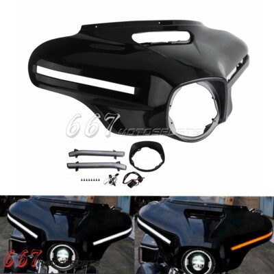 For Harley Street Glide Electra Glide 2014-2024 Front Fairing w/ Turn Signal DRL