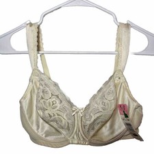 NWT Vintage Vanity Fair Underwire Bra - Satin Cream Glow 34D - Made In USA