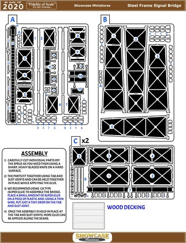 HO Scale Steel Frame Signal Bridge Kit (2020) - Picture 6 of 12