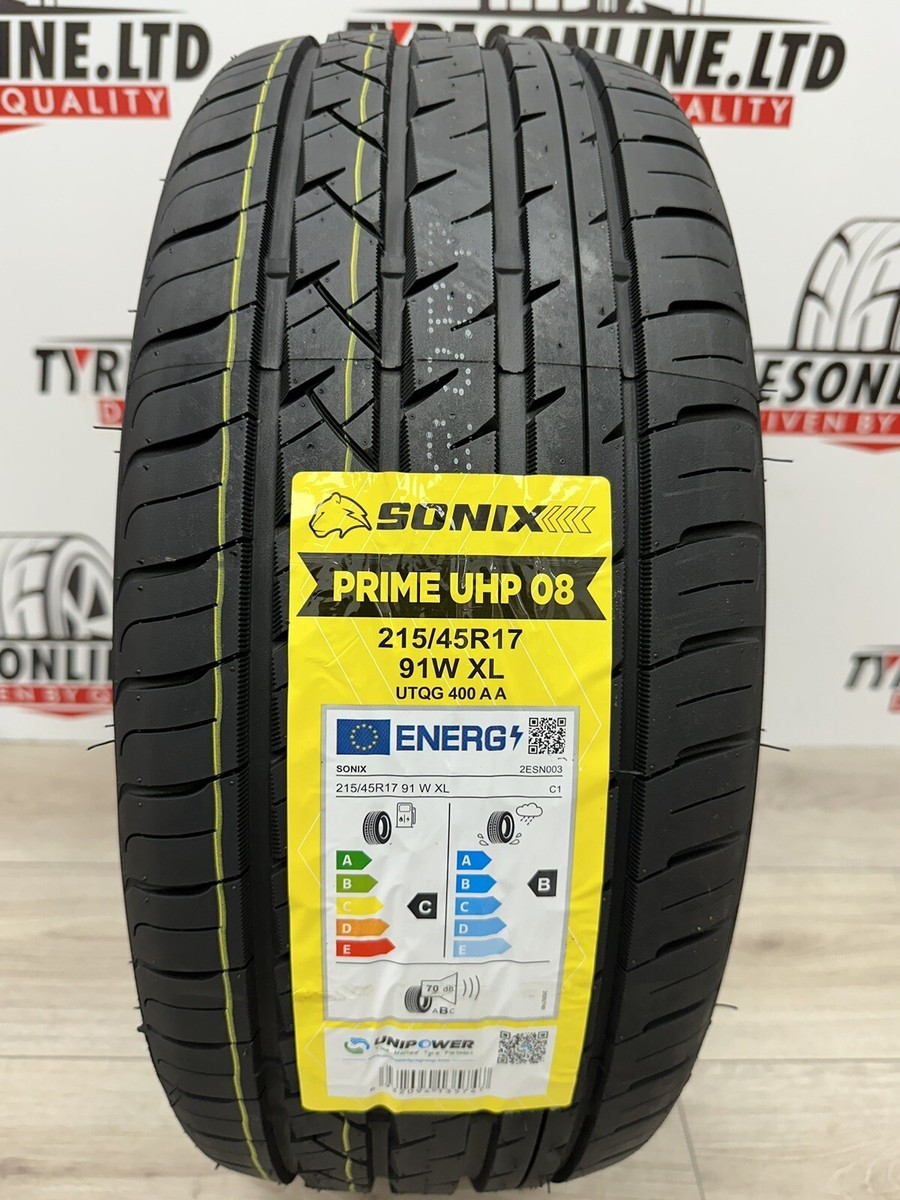 4 X 215 45 17 SONIX 215/45ZR17 91W XL BRAND NEW M+S TYRES AMAZING