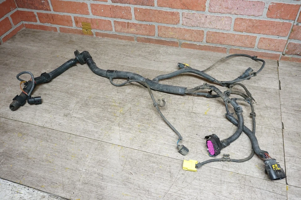 Volkswagen Touareg 2005 7L faro delantero izquierdo conductor cableado arnés OEM Foto 3 de 4