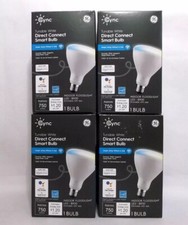 4 PACK GE Cync Direct Connect Smart Light Bulbs BR30 LED White Alexa Google