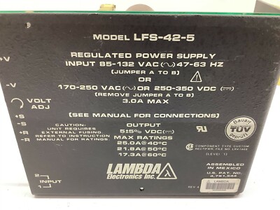 Alimentatore Regolato Lambda LFS-42-5 - Ingresso 250-350 VDC - Uscita 5V 3A