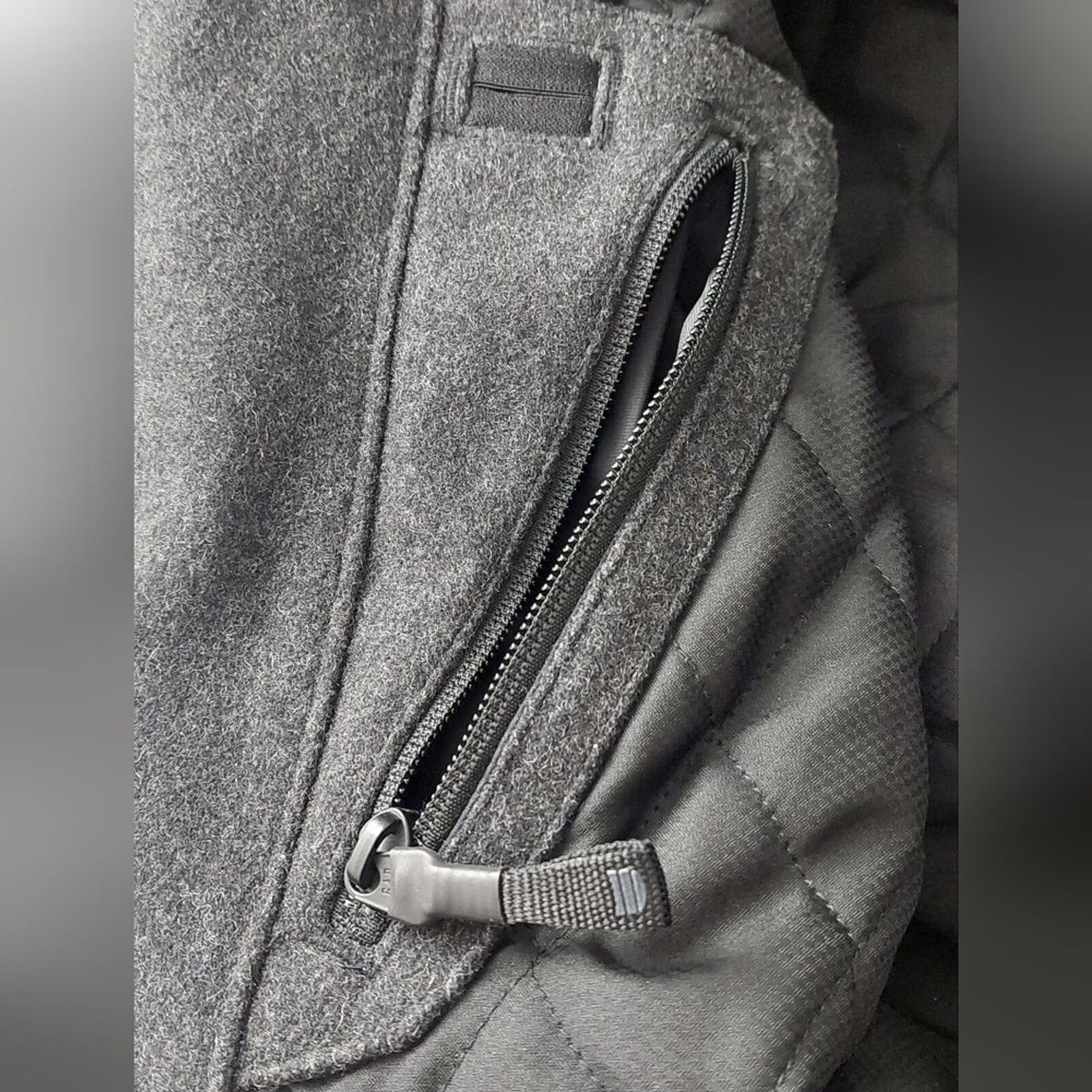 GAP Vintage Coat Full Zip Gray Wool Blend Mens La… - image 5