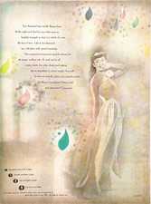 De Beers Diamonds Fantastic Graphics Diaphanous Dress Candles Vtg Mag Print Ad