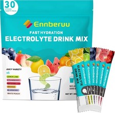 Electrolytes Powder Packets, 30 Sticks Hydration Packets Sugar Free, 6 Flavors