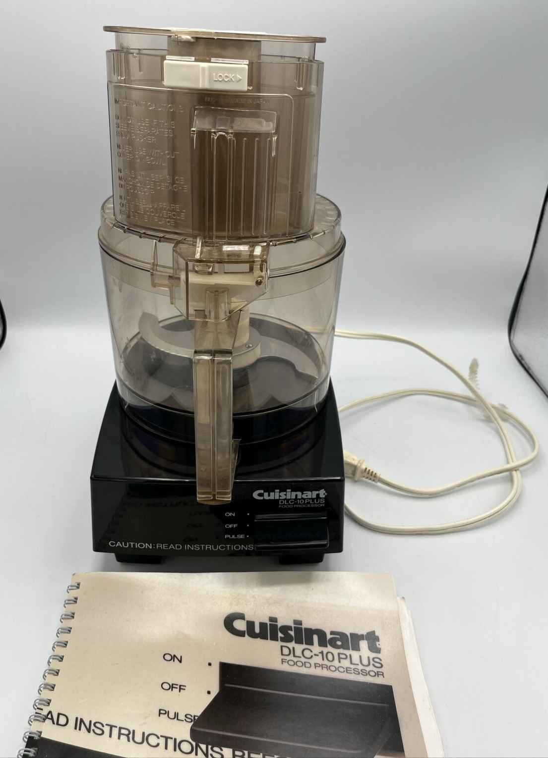 Cuisinart DLC 10 Plus Food Processor Black Attachments Tested Working