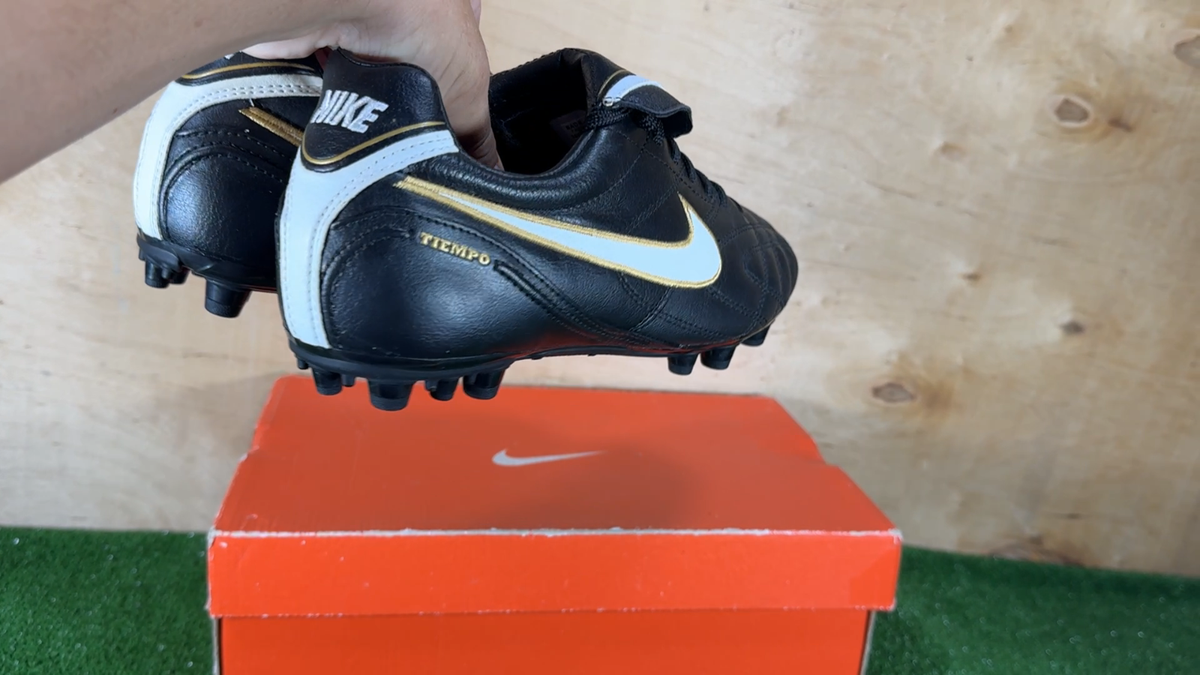 Nike Tiempo Mystic AG 366181-018 Black boots Cleats mens Football