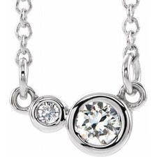 Sterling Silver 1/4 CTW Natural Diamond 16" Necklace