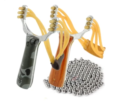 MARKENLOS PROFI STEINSCHLEUDER Zwille Sportschleuder Schleuder Holzoptik & Spanngummi NEU