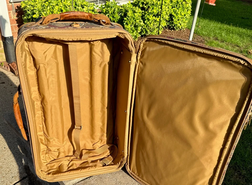 Equipaje vertical enrollable Hartmann Flame Tapiz y cuero 22" Foto 4 de 4