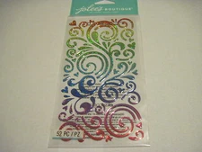 Crafts Stickers Jolee's Rainbow Swirls Bright Puffy Epoxy Colorful