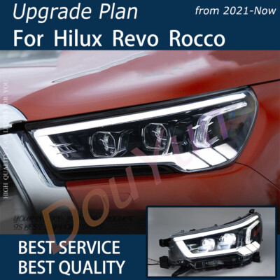 Paar LED-Scheinwerfer Upgrade für Toyota Hilux 2020-2023 Vigo Revo DRL Projektor