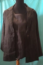 Salon Studio 3 pc set Black Tank, Jacket , & Pants Size S