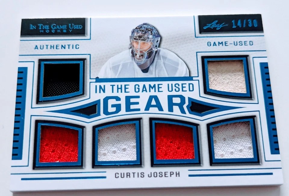 🔥#/30 CURTIS JOSEPH 6 RELIQUIAS 2020-21 HOJA EN EL JUEGO CAMISETAS EQUIPO USADAS ITG🔥 Foto 2 de 4