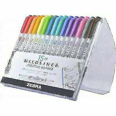 6 Packs: 15 ct. (90 total) Zebra Mildliner™ Double Ended Brush Pens &  Markers 