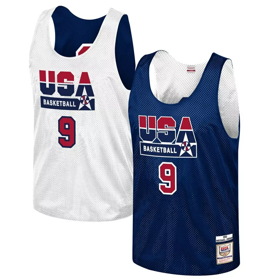 Men's Mitchell & Ness Michael Jordan White USA Basketball Authentic 1992  Jersey