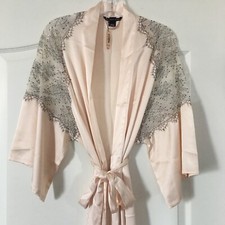 Victoria Secret Pink Satin Robe Size M/L NWT