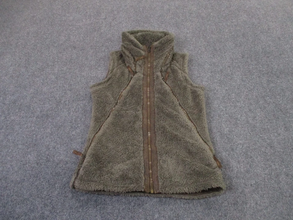 Kuhl Chaleco Chaqueta Mujer S Marrón Vellón Difuso Senderismo Cremallera Aire Libre Camping