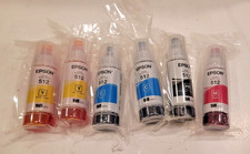 Genuine Epson 512 Ink Bottle 6 Bottles or ET-7700 ET-7750 Exp 2022