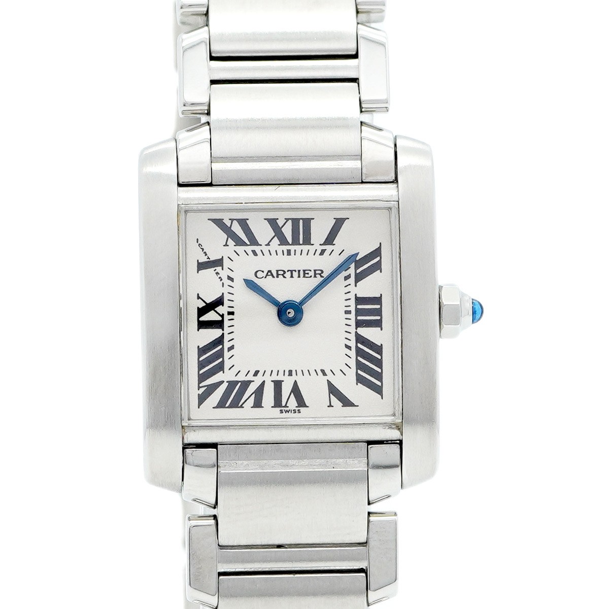 Cartier Tank Francaise SM Quartz Silver Roman Dial Stainless Steel Ladies Watch