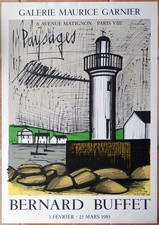 Bernard BUFFET "Paysages" - Affiche originale 1983