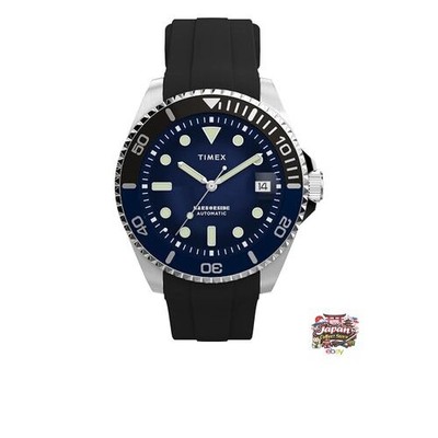 Timex Harborside Coast 40 mm Herrenuhr - schwarzes Armband blaues Zifferblatt...